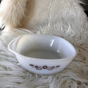DYNAWARE PYR-O-REY Brown Daisy Casserole Dish Vintage